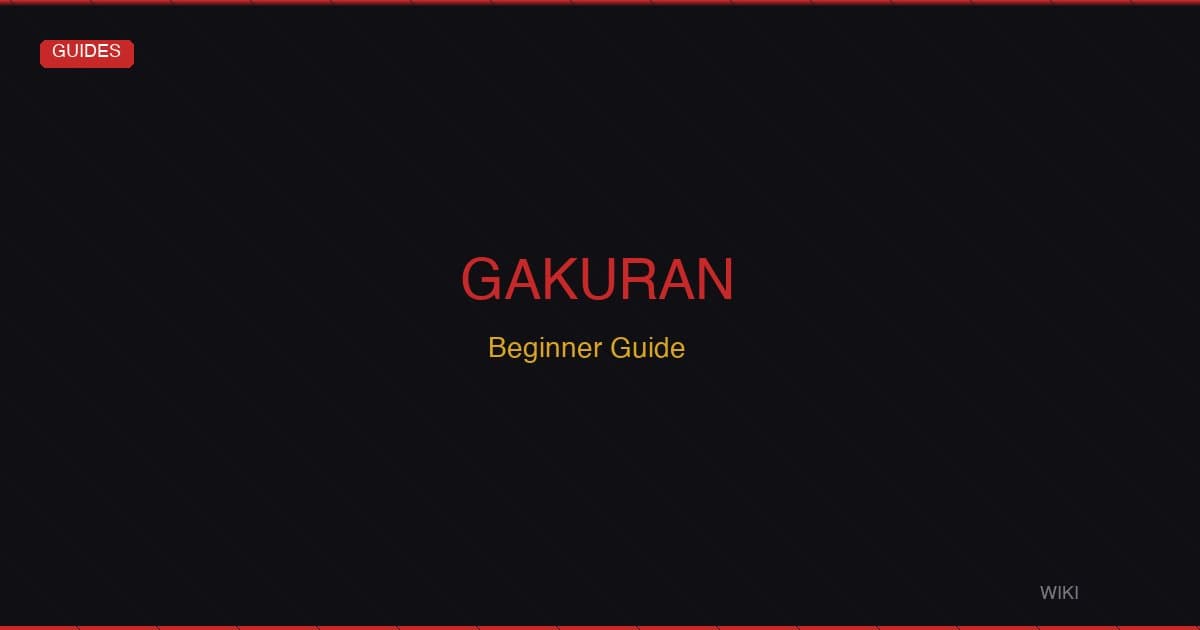 Gakuran Beginner Guide — How to Play, Survive & Win Your First Fights