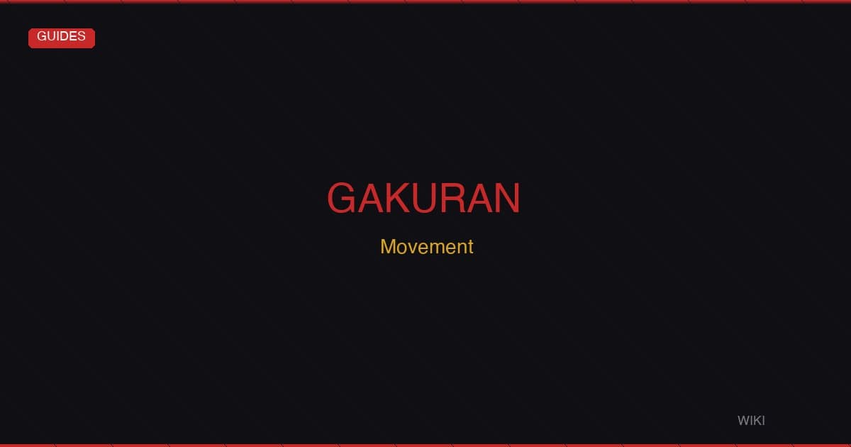 Gakuran Movement Guide — Diagonal Dash, Wall Routes & Latency Tech